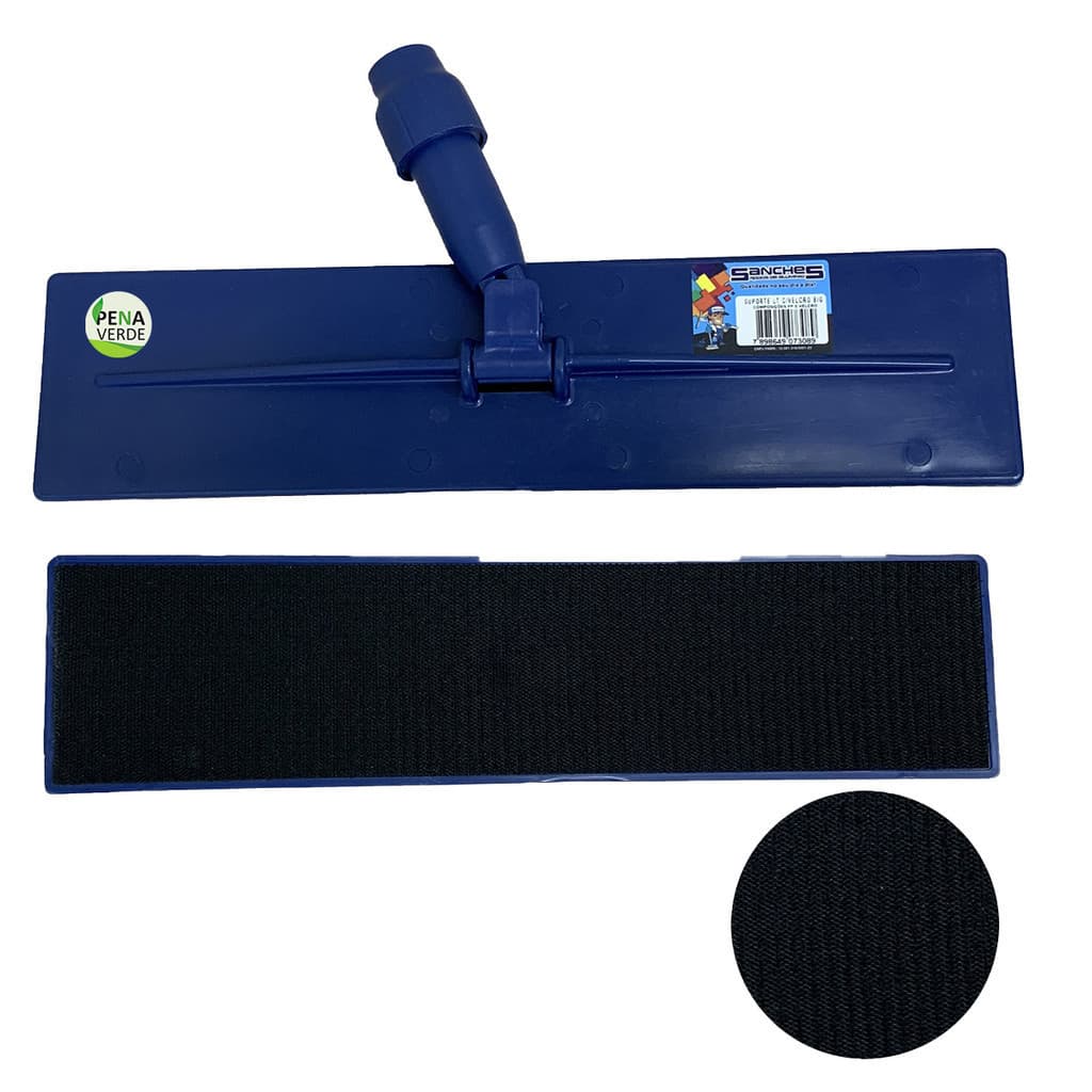 Mop Suporte LT Big 39cm Limpa Tudo Com Velcro Sanches Articulável Com Giro 360 Grau Para Fibra Limpeza Uso Profissional