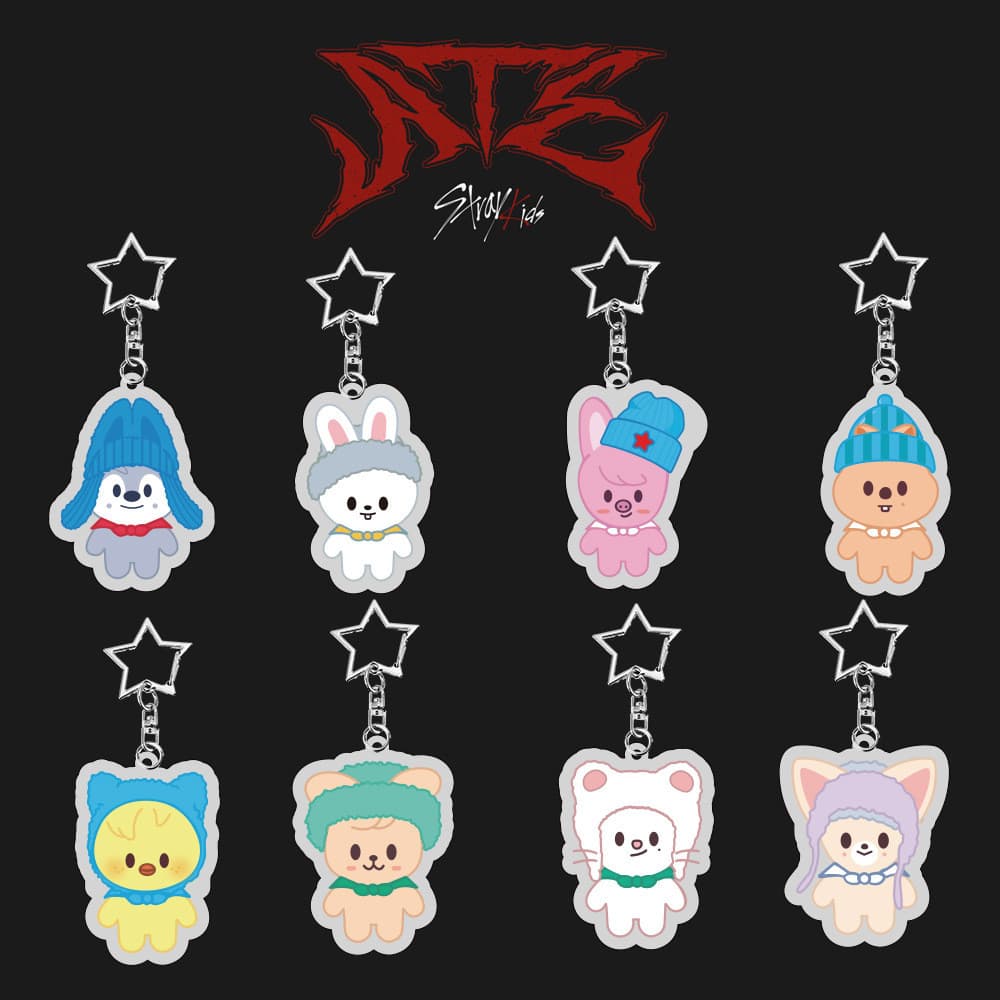 KPOP Straykids Cartoon Novo Chaveiro Acrílico Bolsa Pingente Acessórios