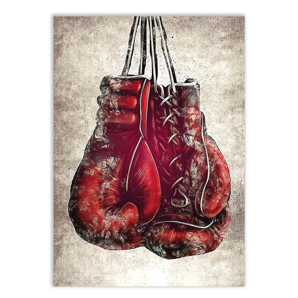 Placa Quadro Decorativo Boxe Luvas Luta Artes Marciais Decoração Retro Poster