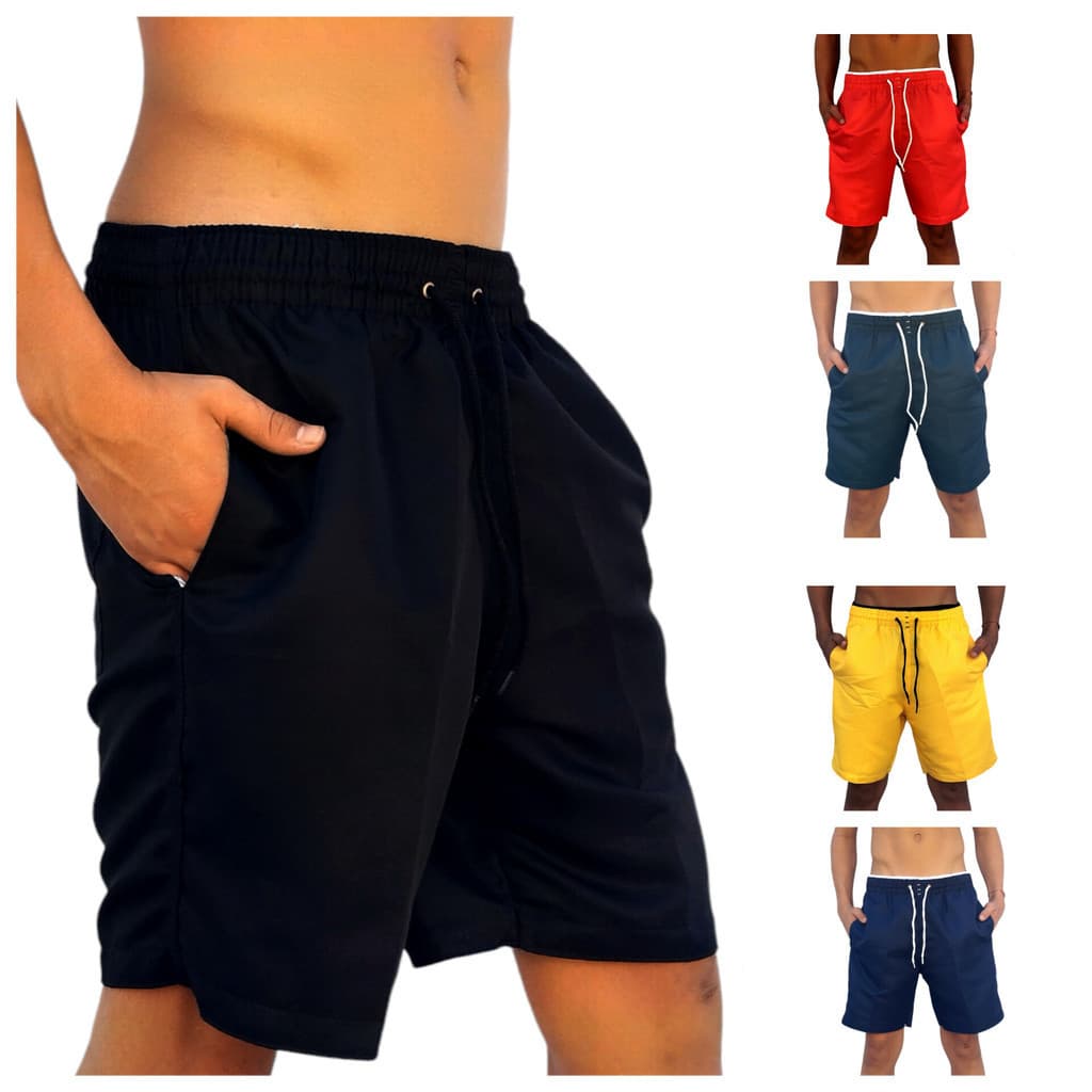 Short Bermuda Masculina Mauricinho Tactel Liso Grosso Masculino
