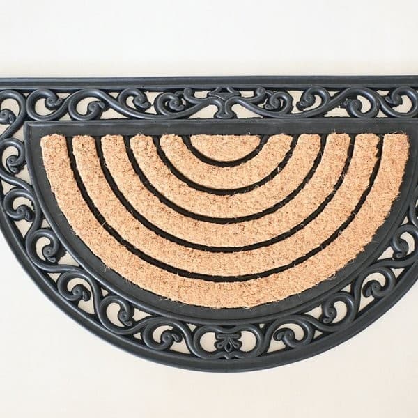 Capacho De Entrada Porta Antiderrapante Fibra De Coco Arco Irís Tamanho 45x75cm Kacyumara