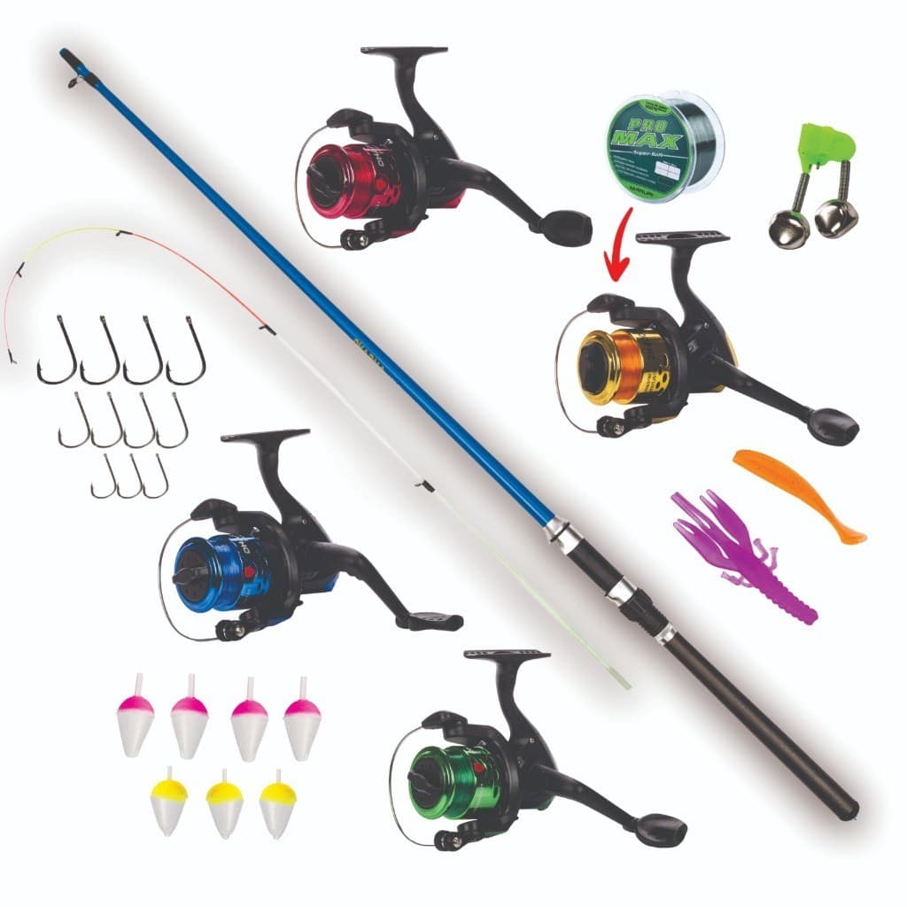 Kit Pesca Vara Flexível 1,50m + Molinete Com Linha + Itens