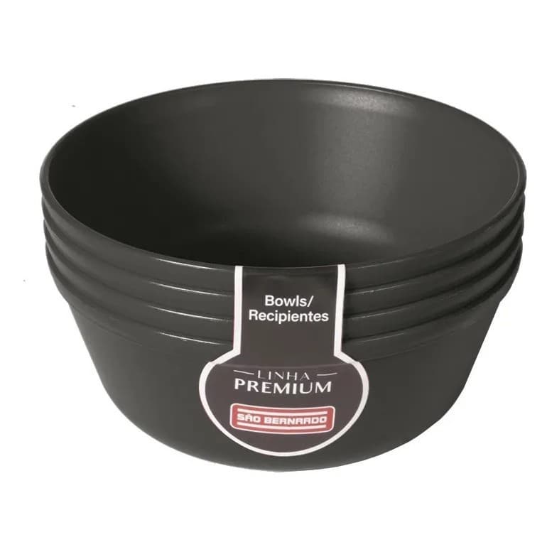 CJ C/04 BOWL PLASTICO GRANDE PRETO 1.100ML (9595011)
