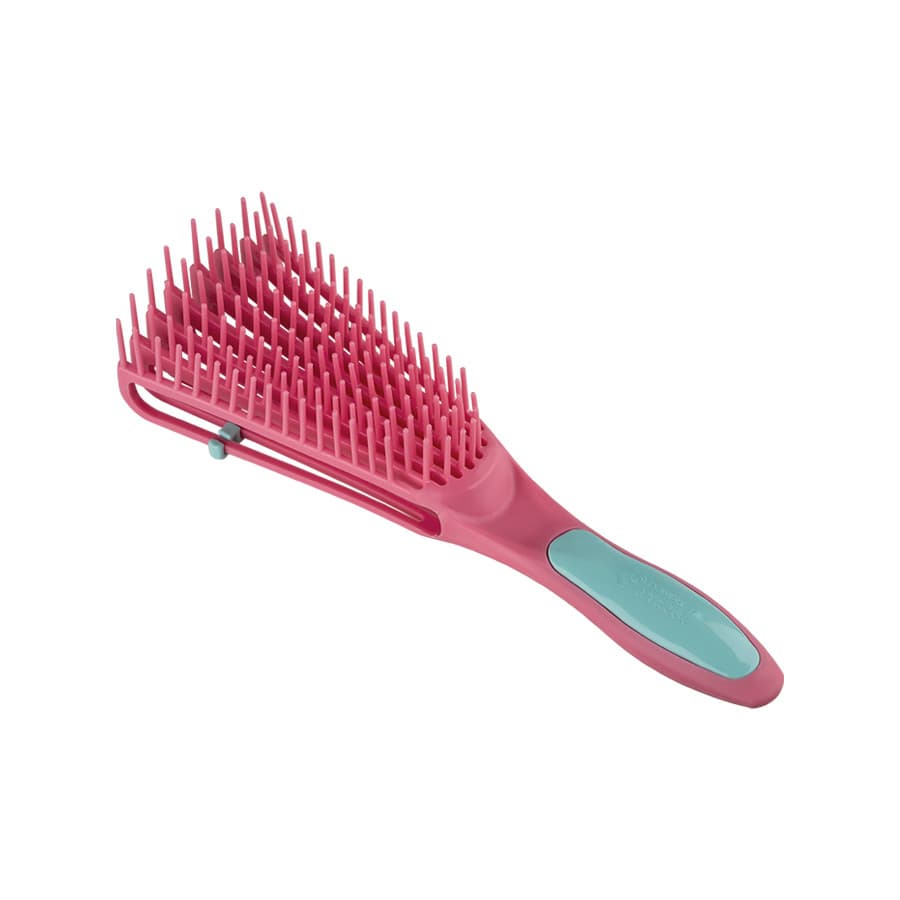 Escova De Cabelo Caracol Cabelos Crespos e Cacheados Flexível Rosa Dompel
