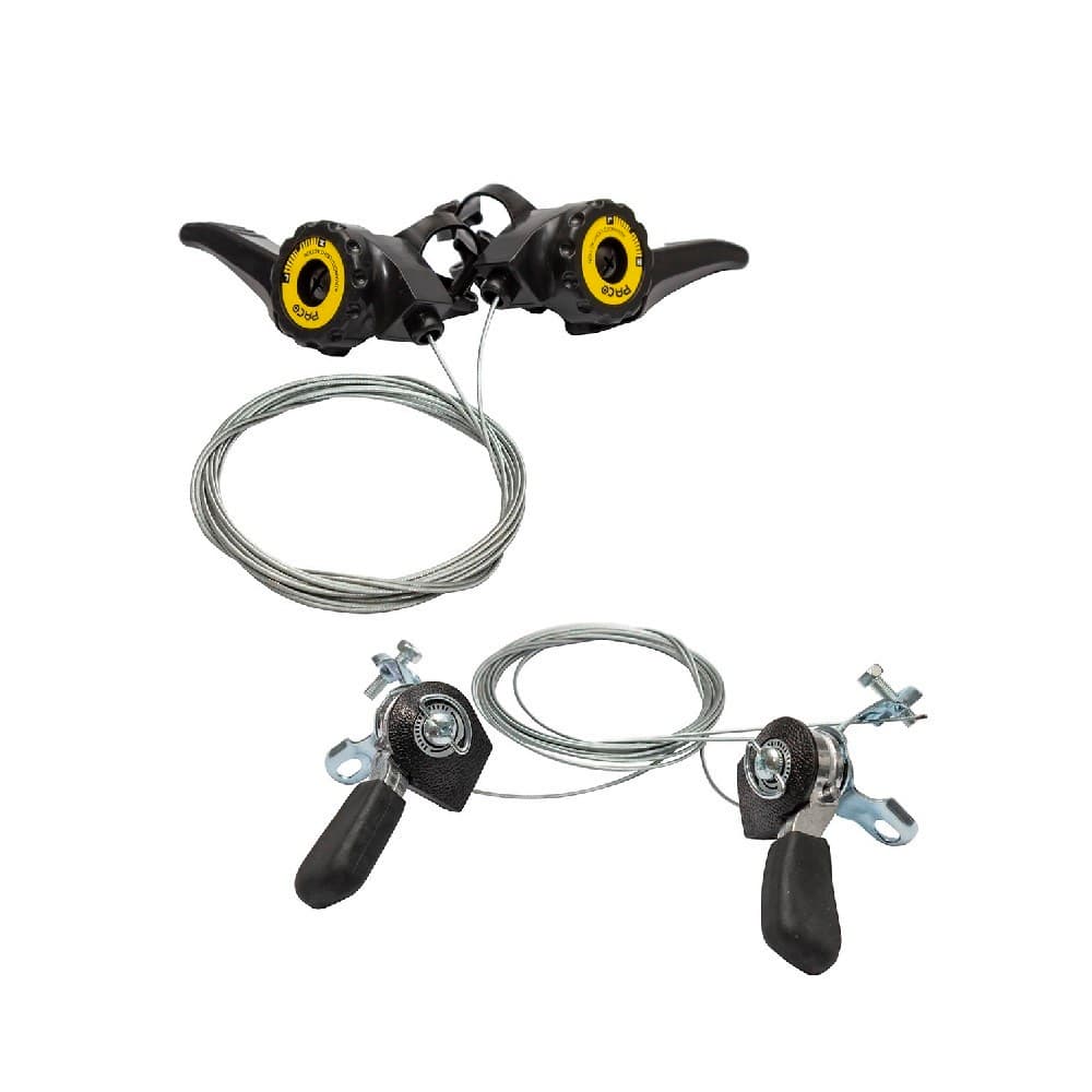 Alavancas Câmbio 18V Paco Nylon/Alumínio Preto 3x6 Marchas