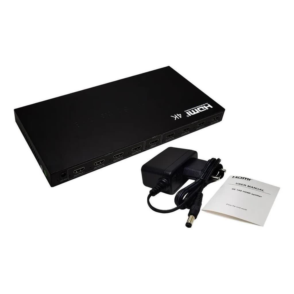 Splitter Divisor Hdmi 1X8 Ver.1.4 3D 8 Saidas 4K