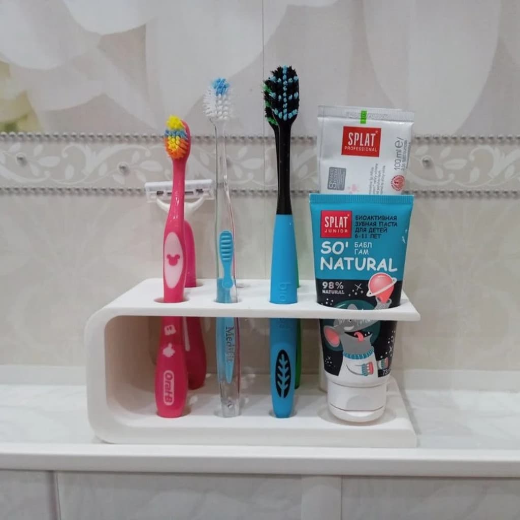 Suporte organizador Escova Pasta de Dente Dispenser Porta Escovas de pia