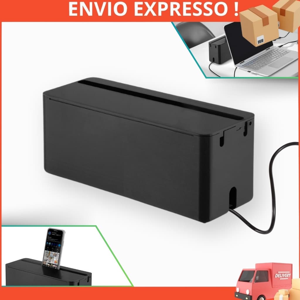 Caixa Para Proteger E Organizar Tomadas Fios Cabos Fontes 30cm