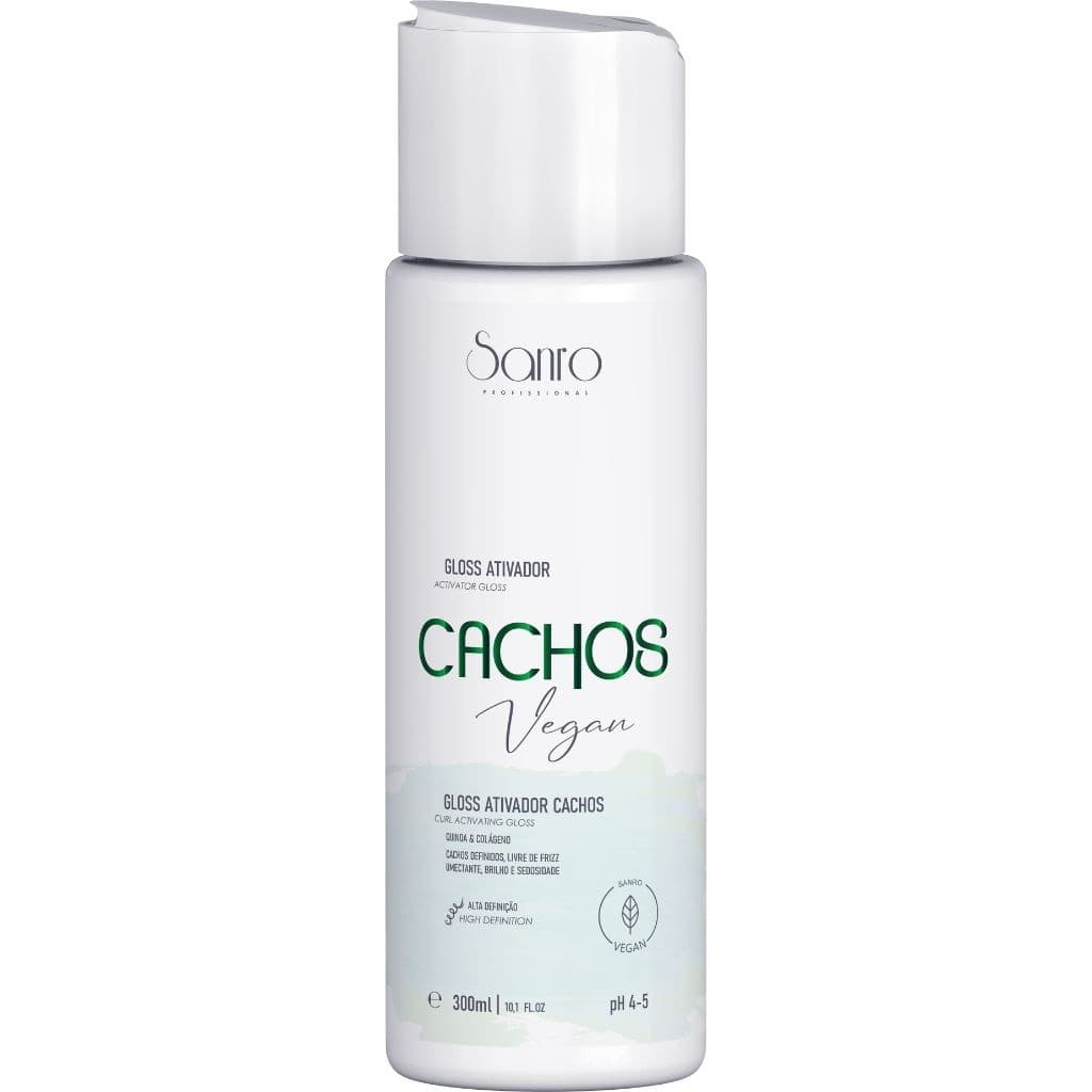 Gloss Ativador de Cachos Vegan 300ml Sanro Cosméticos