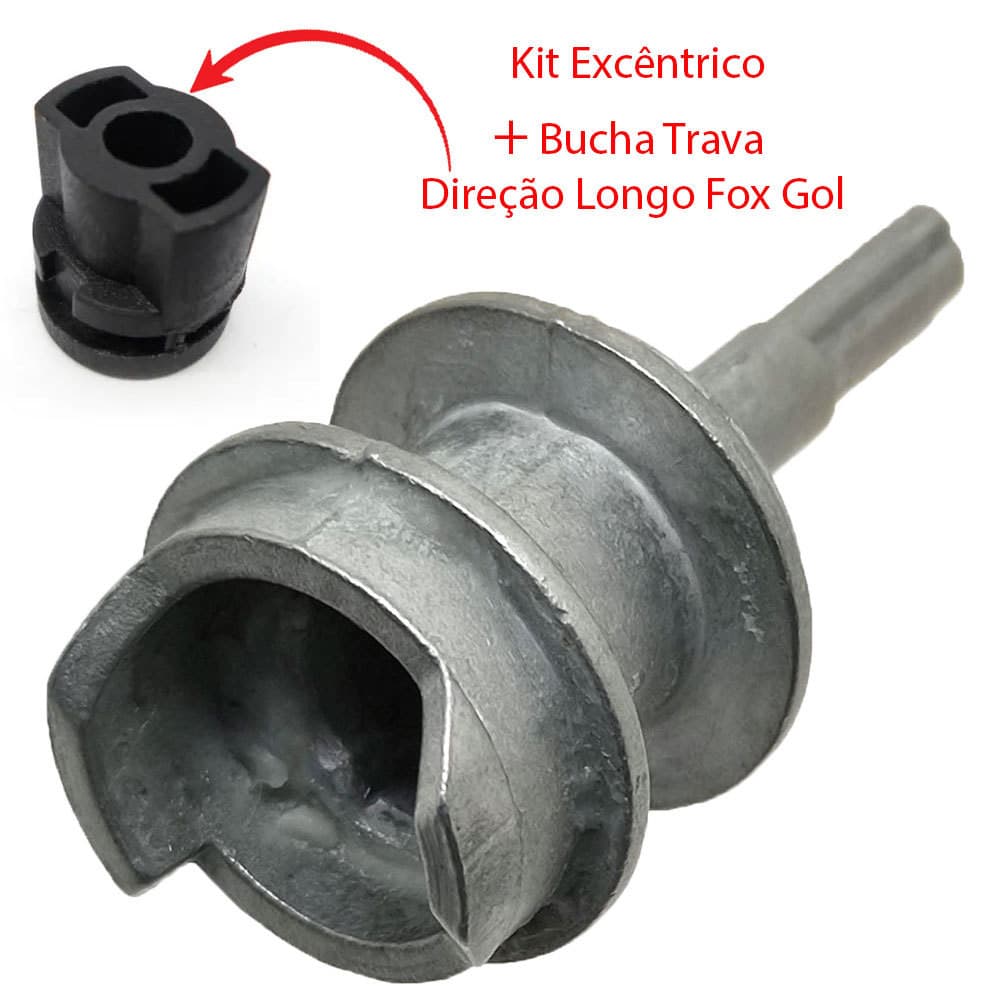 Kit Excêntrico Reparo Mais Bucha Trava Direção Longo Fox Gol