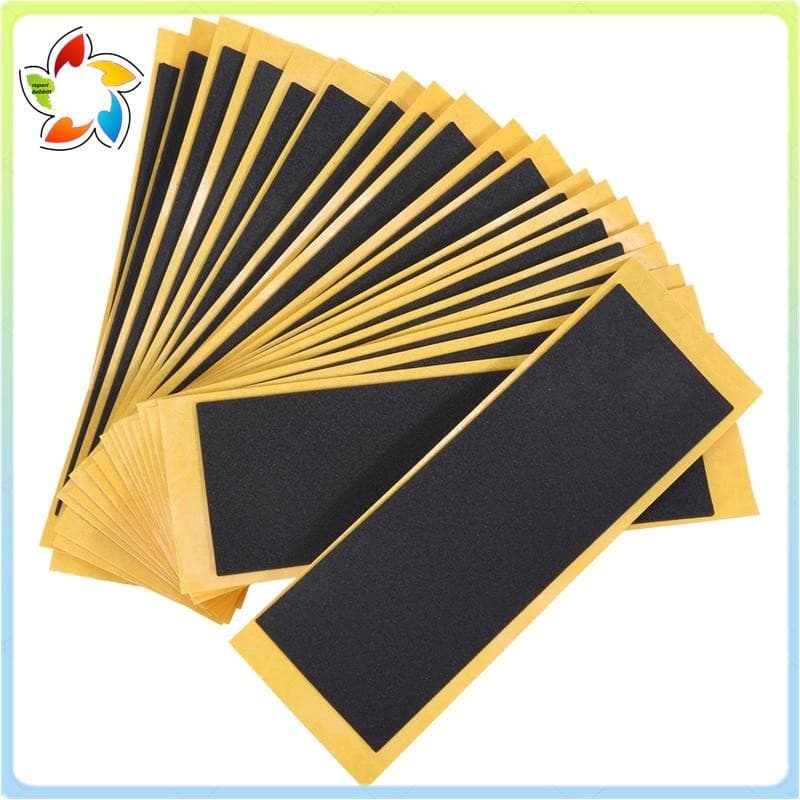 20 Pçs/Lote Preto Fingerboard Deck Fita Sem Cortes Adesivos Adesiva De Espuma Preta 38mm X 110mm