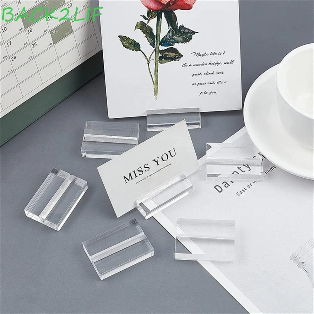 Suporte Acrílico BACK2LIF , De Cartão Transparente Durável Sinal DIY Exibição Em Branco Aniversário