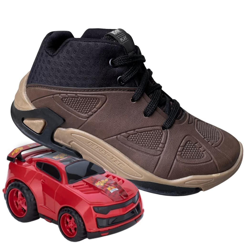Tênis Infantil Cano Alto Kidy Play Masculino Botinha de Menino 706480897