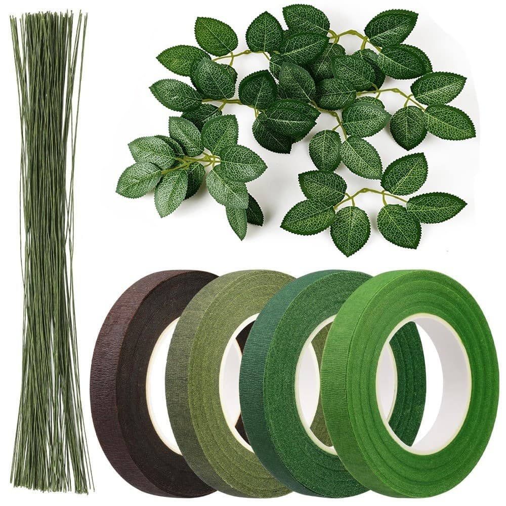 1/20PCS Arame Floral Aritfical Deixa Fita De Haste Para Florista De Envolvimento De Bouquet