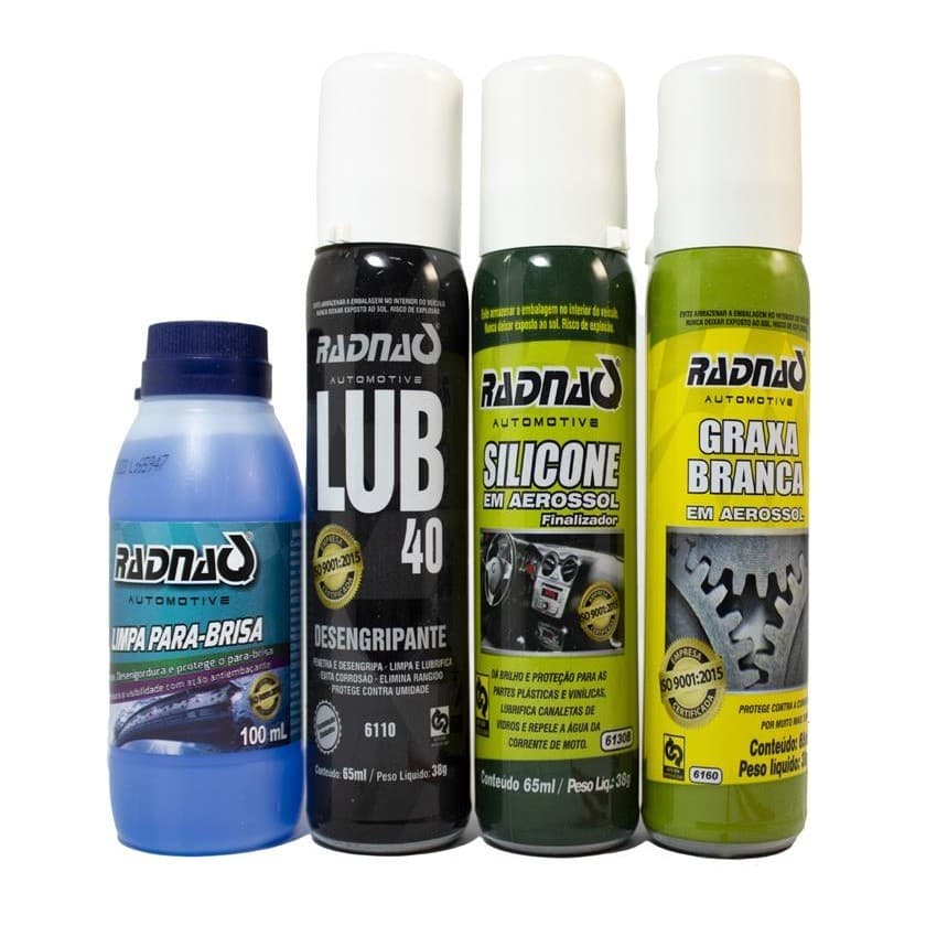 Radnaq Kit Revisão Premium - Protege, Limpa, Desengordura e da Brilho
