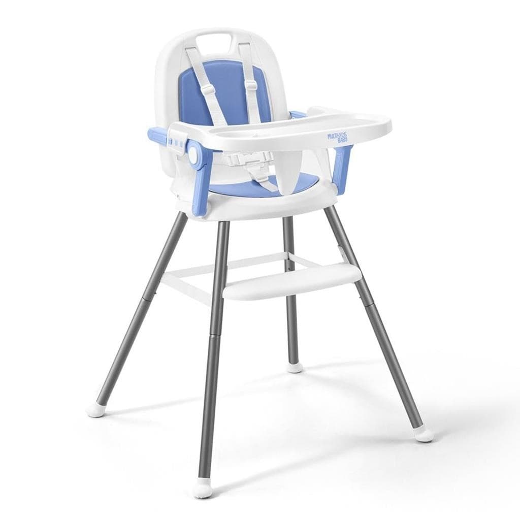 Cadeira De Alimentação Infantil Cadeirinha 3 Em 1 Berry Suporta Ate 25 Kg Portátil Azul - Multikids