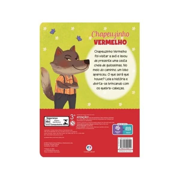 Quebra-cabeça com 20 peças - Coleção Contos Clássicos - kit com 02 livros