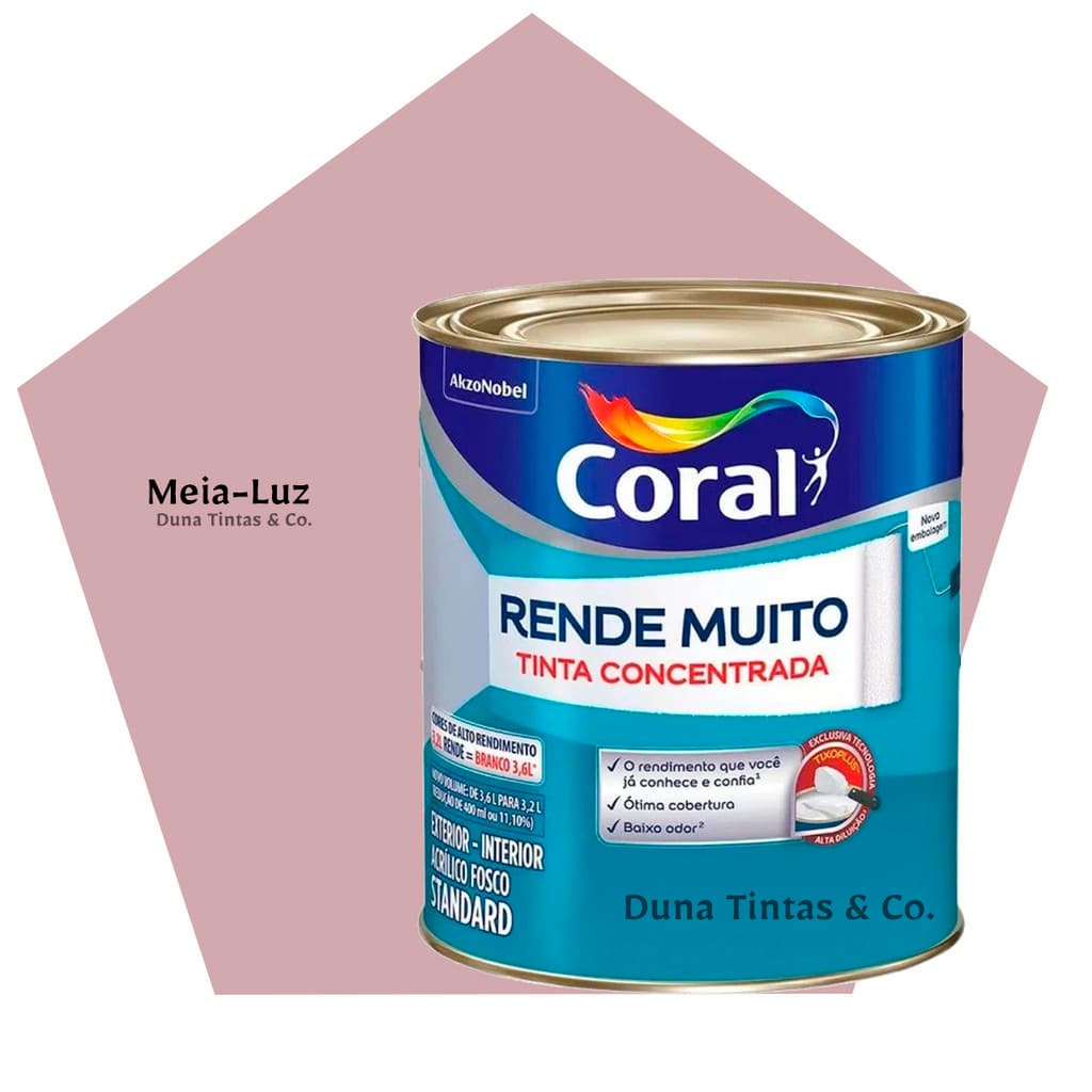 Tinta Coral Rende Muito Paredes e Tetos Meia Luz 800ml