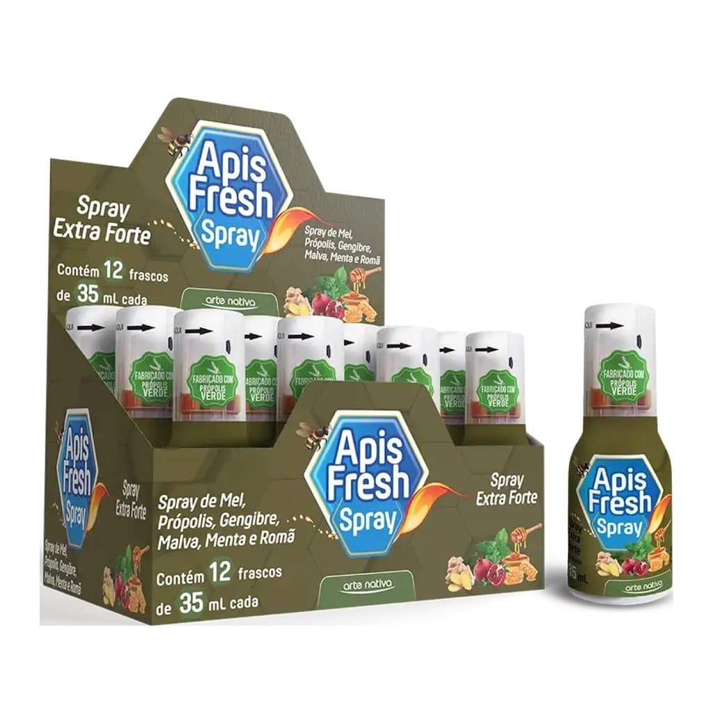 Kit 12 Spray Própolis Extra Forte 35ml - Apis Fresh