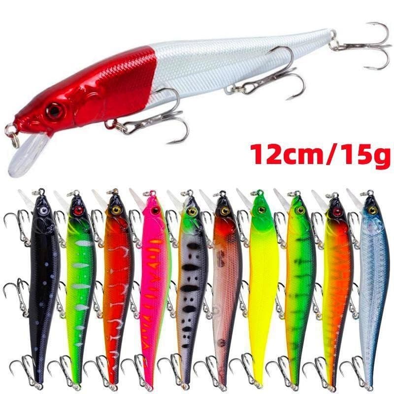 21 Cores Isca de pesca isca submersa isca dura de minhoca 12cm /15g plástica falsa equipamento de pesca