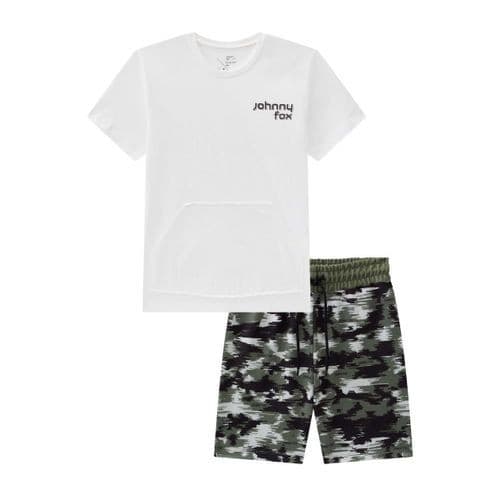 Conjunto Camiseta e Bermuda Moletinho Jonny Fox