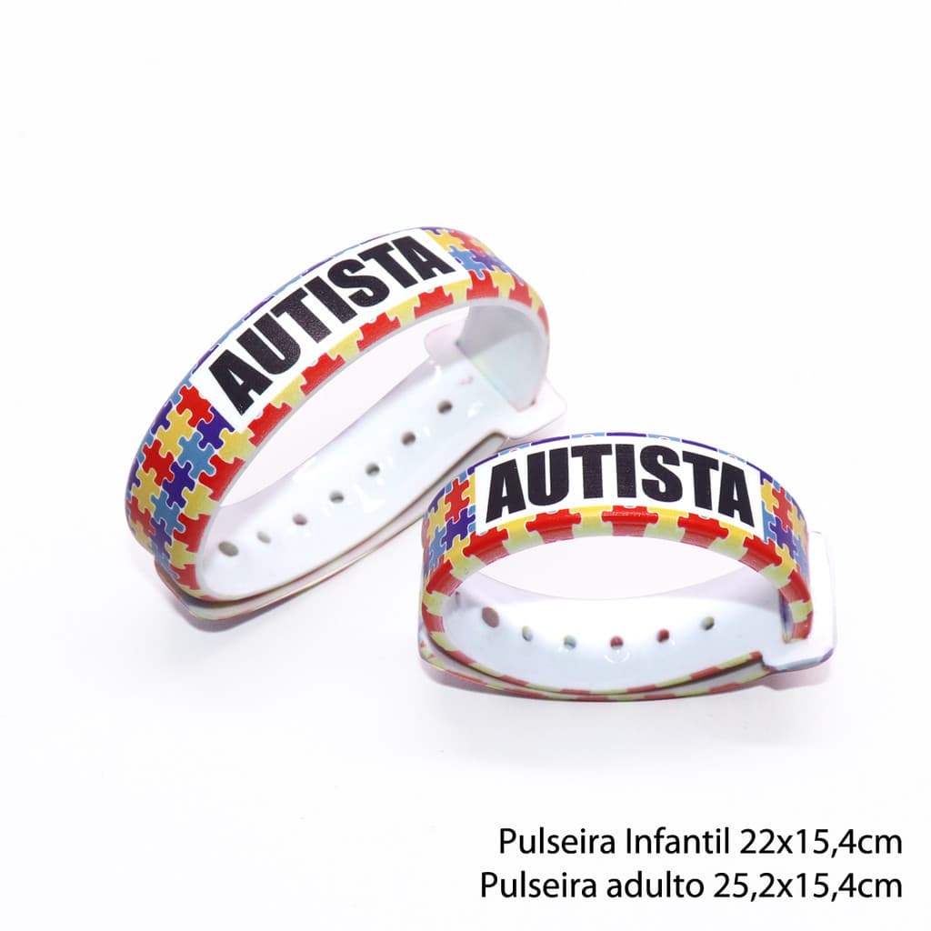PULSEIRA BRACELETE AUTISTA AUTISMO TEA AJUSTAVEL COM REGULAGEM - NÃO PERSONALIZAVEL