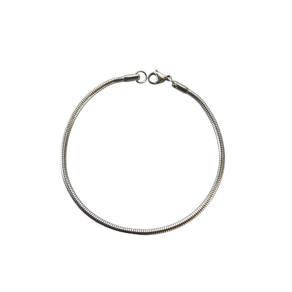 Exclusivo Pulseira Masculina Rabo de Rato Fina Em Aço Inoxidável 316L