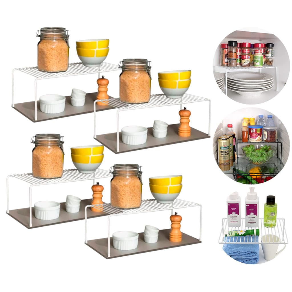 Kit Organizador Armário Cozinha Prateleira Aramado Media 4 un 32cm
