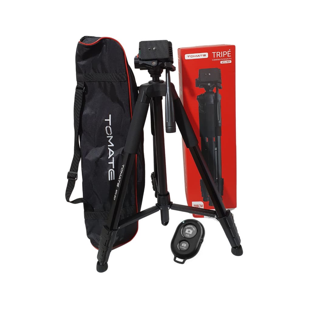Tripé Profissional 206 Cm +Suporte Celular  Controle Bolsa