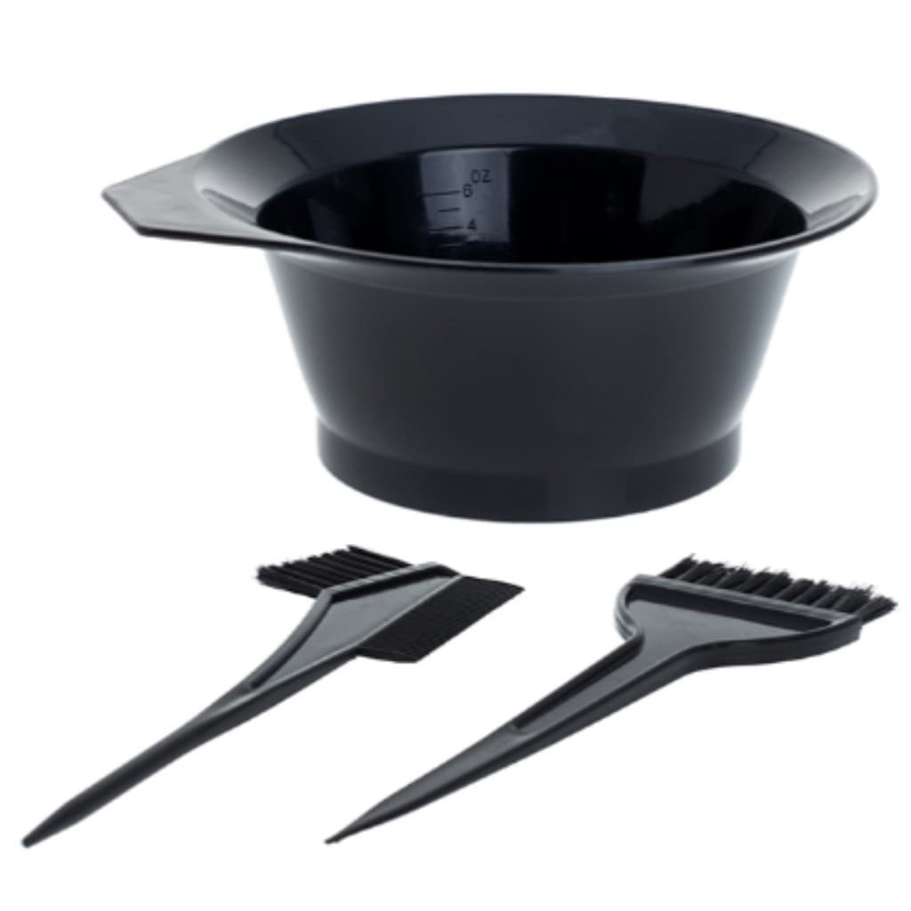 Kit 3 peças Tintura Pintura para Cabelo 1 Pote 300 ml 1 Pincel e 1 Pente Suporte