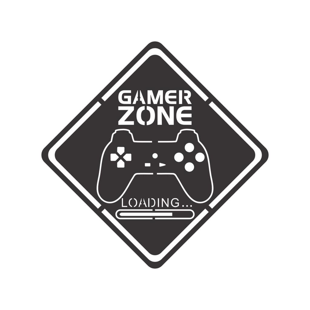 Quadro Decorativo Gamer Zone MDF 3mm Preto Fosco