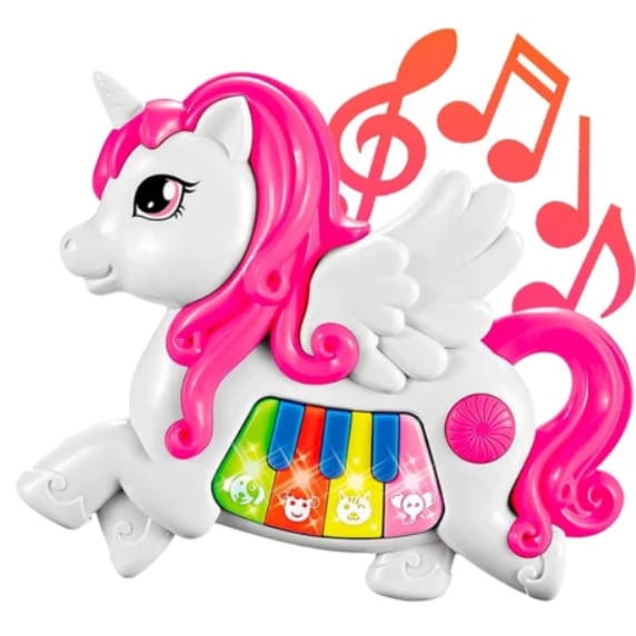 Brinquedo Mini Teclado Unicórnio com Luz e Som/ Envio aleatório