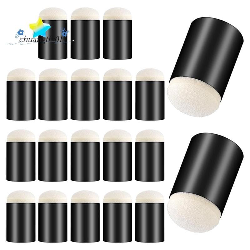 💕20 Pçs Dedo Esponja Daubers , Pintura De Artesanato Desenho Dauber Conjunto Fácil De Usar