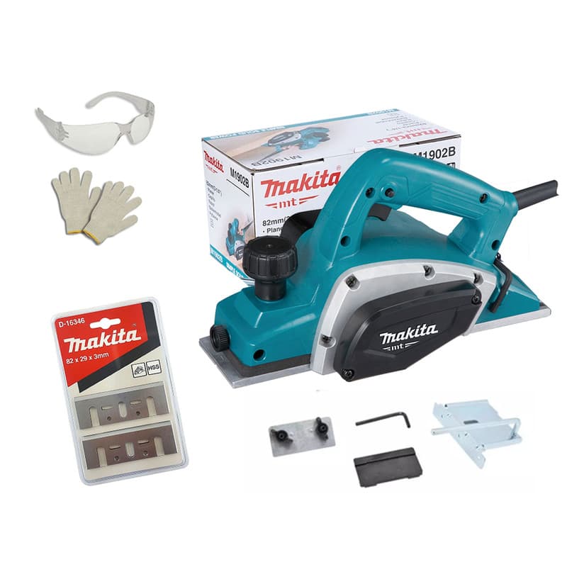Plaina Elétrica Makita modelo M1902b Profissional com 82mm e 580w + Jogo de facas