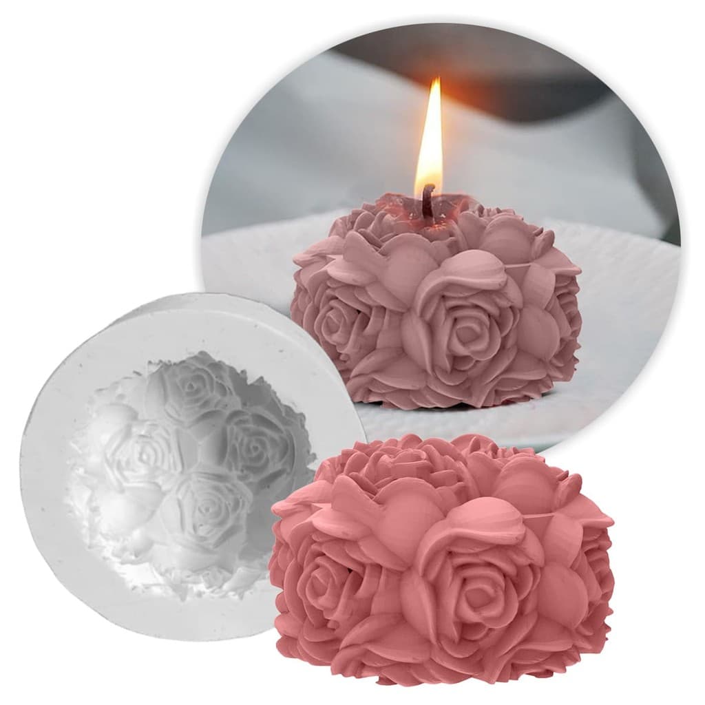 Forma de Silicone Provence Mini Rosas Provence | Lembrancinha, Flores, Sabonetes Artesanais, Gesso Decorativo e Resina