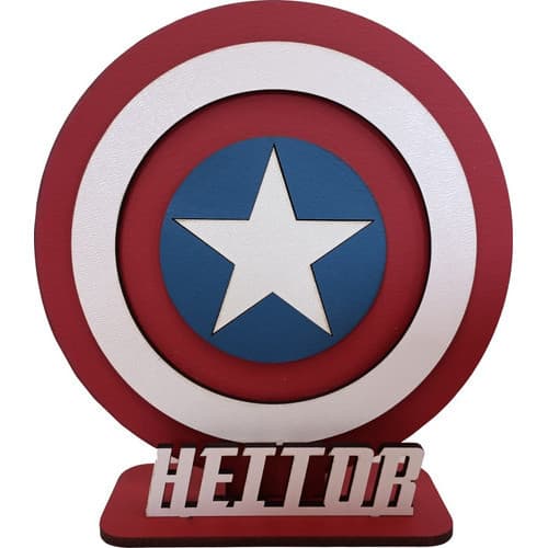 20 Centros De Mesa Capitão América, Vingadores 14cm MDF