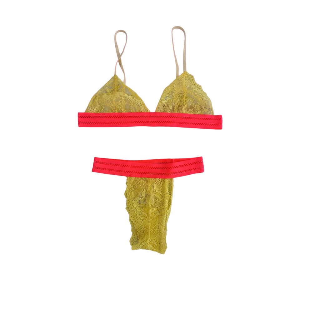 Conjunto Renda Neon Sem Bojo