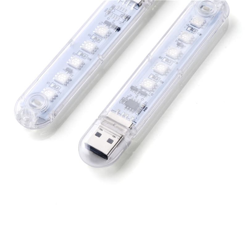 DC 5V RGB USB Mini LED Night Light Portátil 7 Cores Atmosfera Lâmpadas Luzes Coloridas Com Botão Interruptor Luz Control