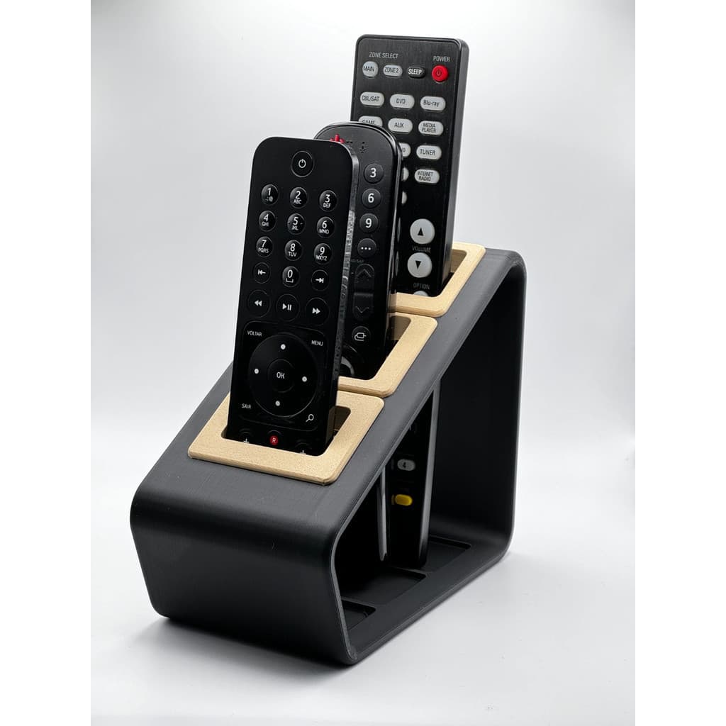 Porta Controle Remoto Com 3 Divisórias Minimalista Premium