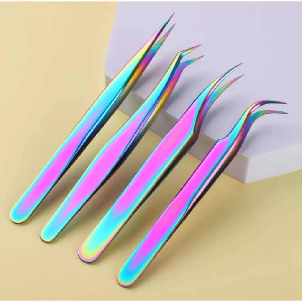 1 Pacote De Pinça De Cílios Lindo Enxertados Aço Inoxidável Plantio Falsos Ajudas Merlin APENAS /Pinças Extensão De Cílios