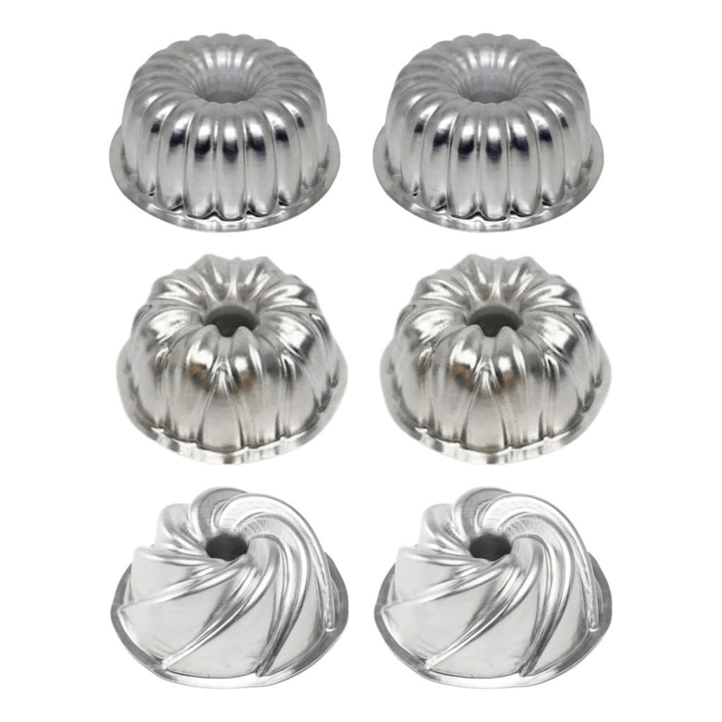 Kit 6 Mini Formas Assadeiras Bolo Vulcão+ Torta Suíça 2,3
