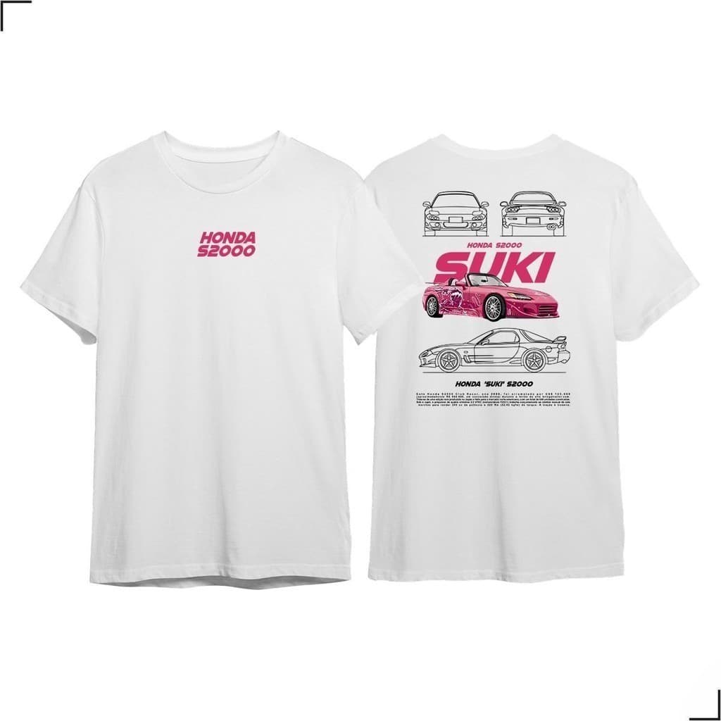 CAMISETA UNISSEX ESTAMPA PERSONALIZADA SUKI S2000 unissex
