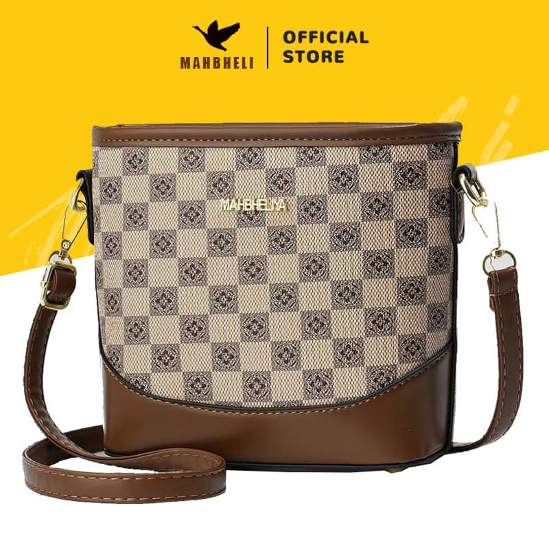 MAHBHELI Bolsa Feminina Bucket com Estampa Premium Bolsa Transversal ou de Ombro com Acabamento de Luxo