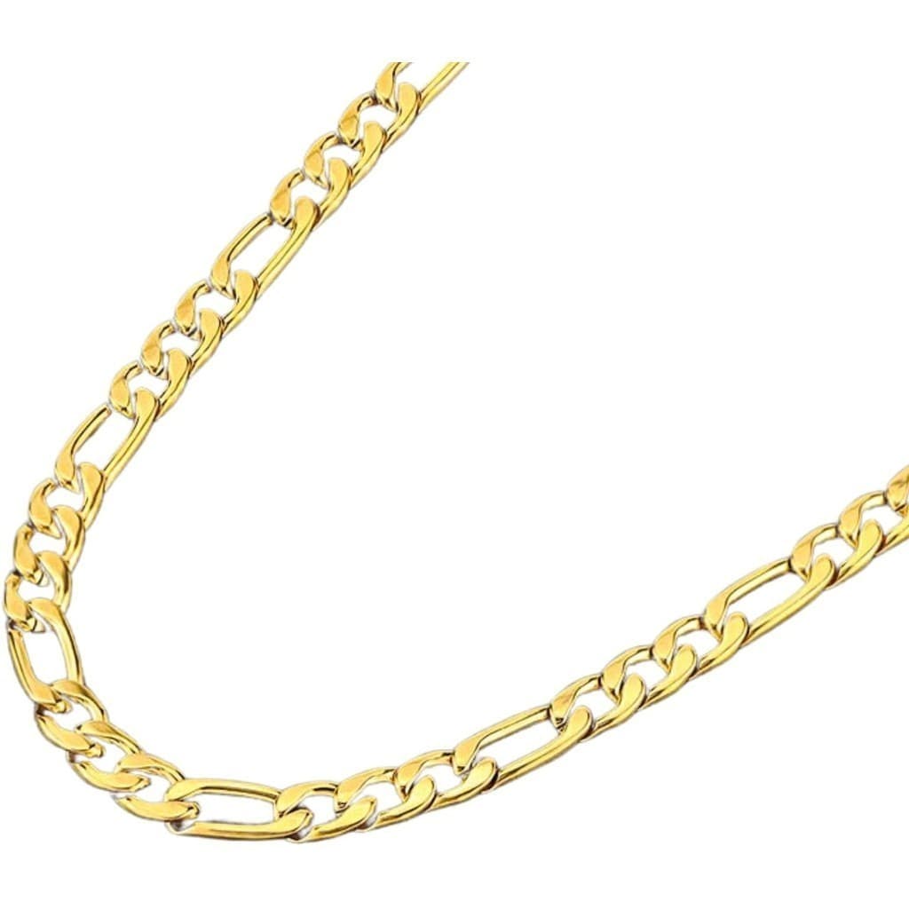 Corrente Cordão 3x1 Masculino Aço Inox Dourado 60cm - 5mm