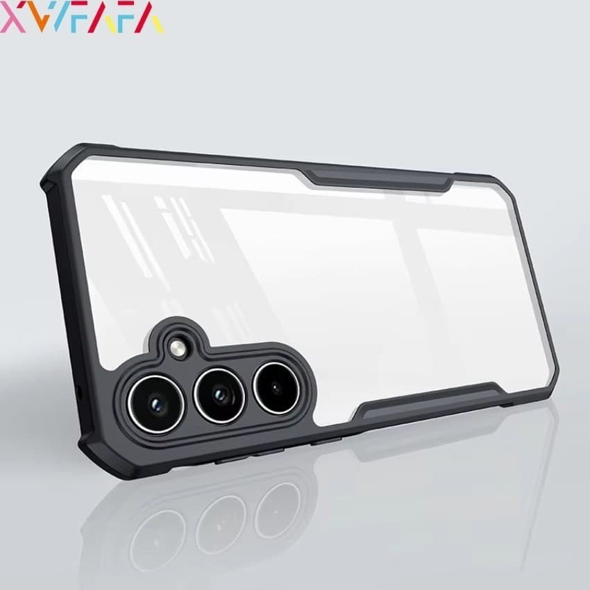 Para Samsung Galaxy S25 Ultra S25 Plus S24 FE A56 A36 A26 A16 A06 M55 M35 Acrílico À Prova De Choque Caixa Transparente