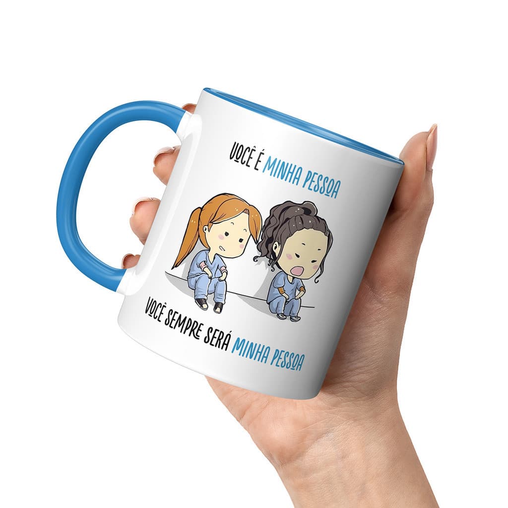Caneca Greys Anatomy Você é minha pessoa porcelana presente personalizado séries amiga aniversário