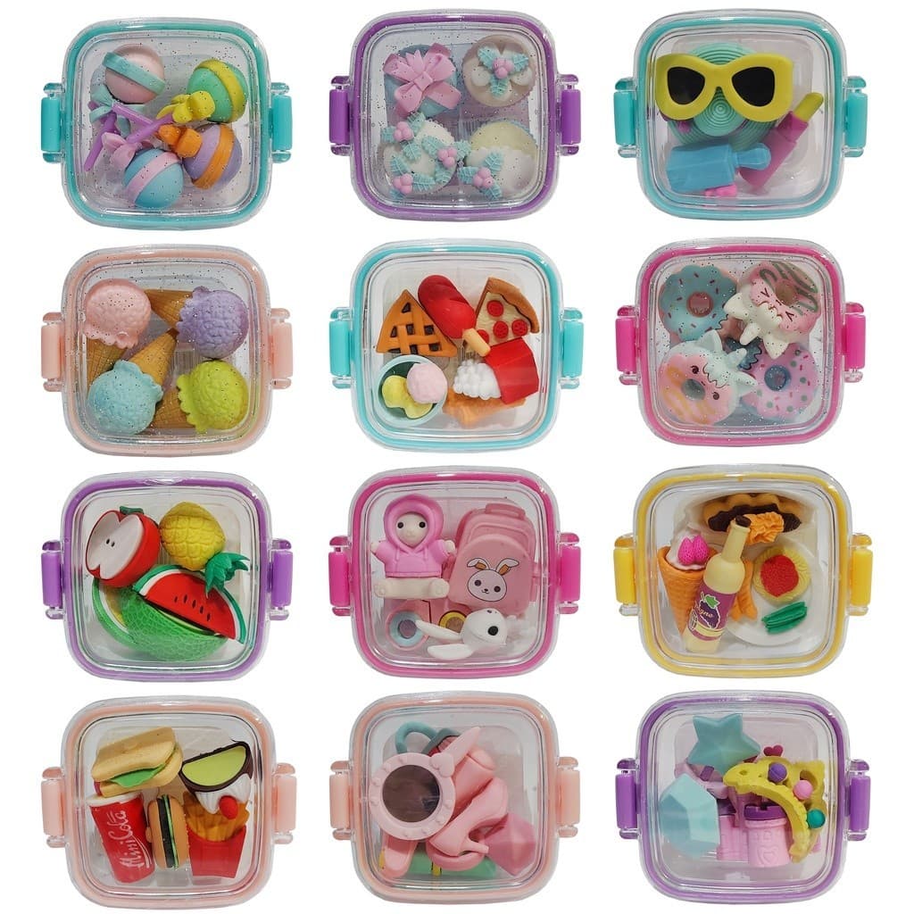 Mini Borrachas na Marmitinha Borrachas Fofas Kawaii