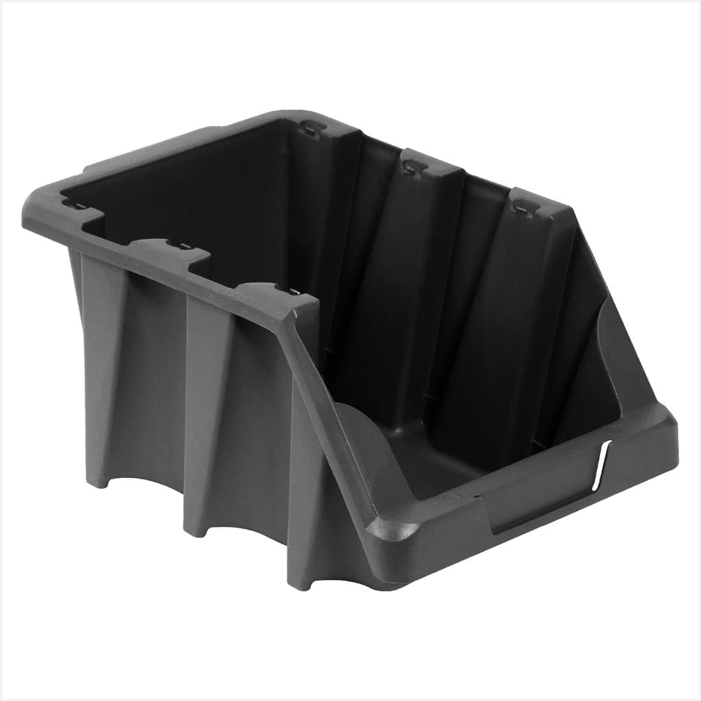 Gaveteiro plástico nº 7 18 cm x 22 cm x 34 cm modelo prático preto - Vonder