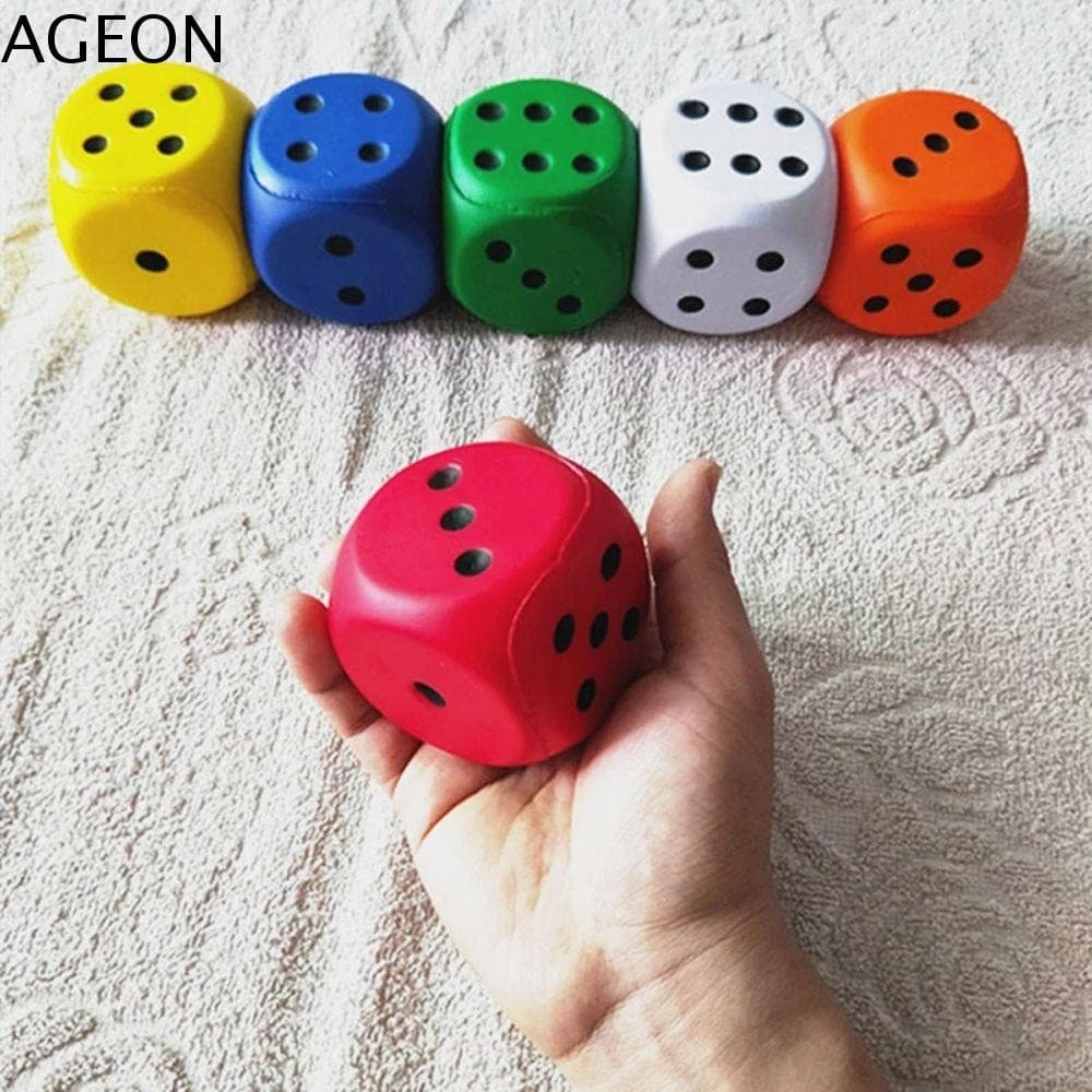 AGEON Esponja Dados Presentes Divertidos Treinamento De Dedo Cognitivo Comprimento 6cm Grande Espremer Macio Anti Estres