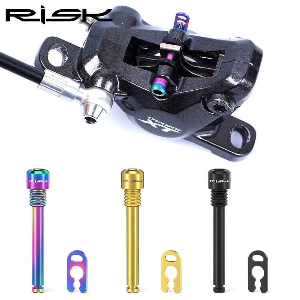 RISK 2 Peças Parafusos De Liga De Titânio M4x26mm Para Disco Hidráulico 4 * 26mm Pino Rosqueados De Freio A De Óleo Bici